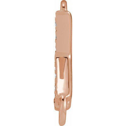 Petite Pavé® .04 CT Natural Diamond Initial Link