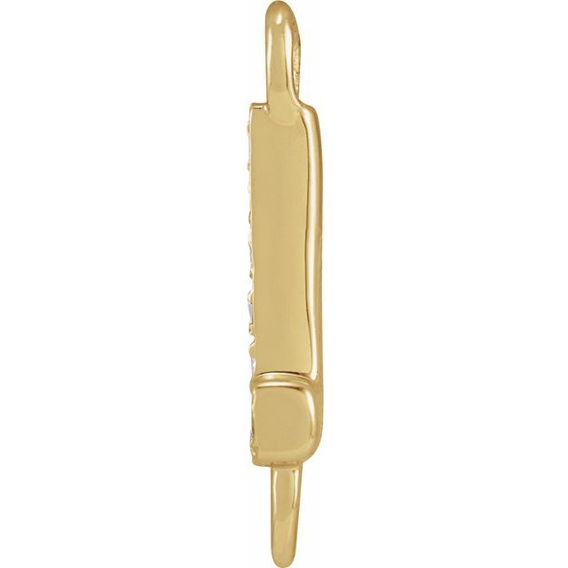 Petite Pavé® .03 CT Natural Diamond Initial Link