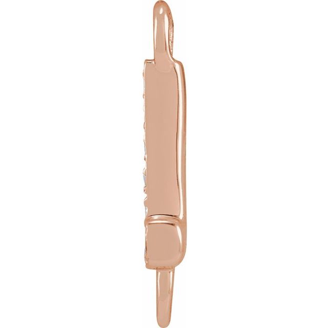 Petite Pavé® .03 CT Natural Diamond Initial Link