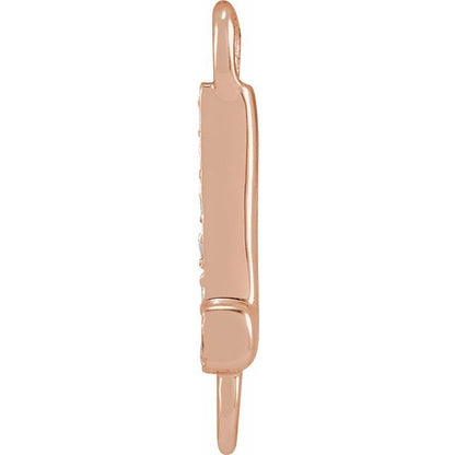 Petite Pavé® .03 CT Natural Diamond Initial Link