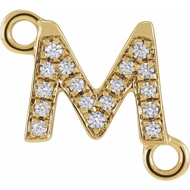 Petite Pavé® .06 CTW Natural Diamond Initial Link