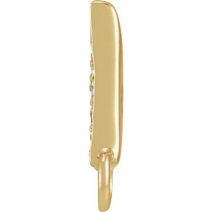 Petite Pavé® .06 CTW Natural Diamond Initial Link