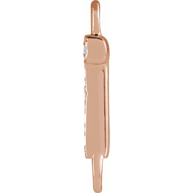Petite Pavé® .03 CT Natural Diamond Initial Link