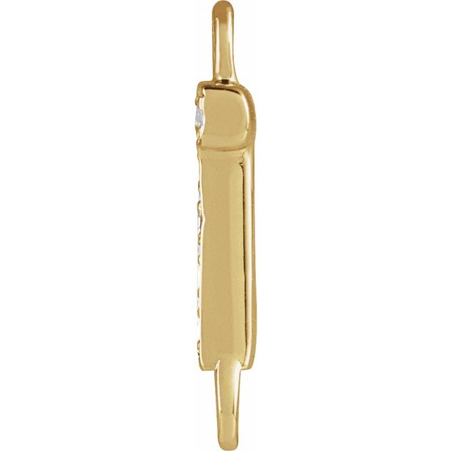 Petite Pavé® .03 CT Natural Diamond Initial Link