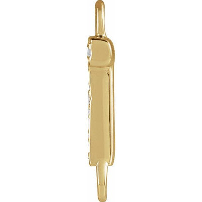 Petite Pavé® .03 CT Natural Diamond Initial Link