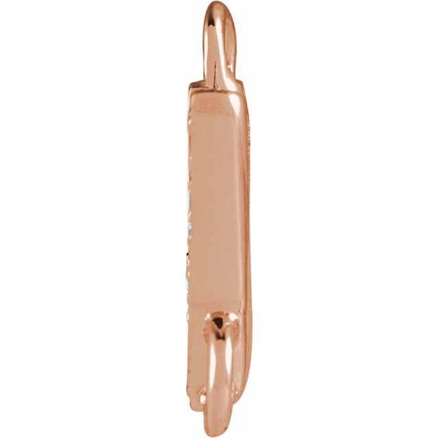 Petite Pavé® .03 CT Natural Diamond Initial Link