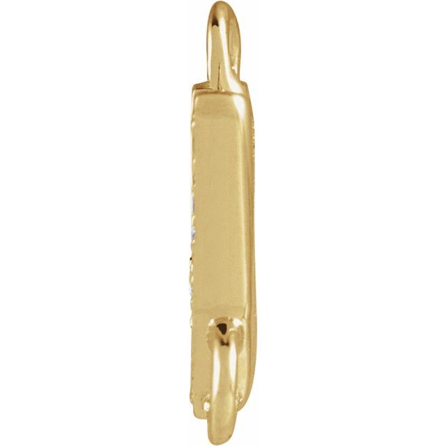 Petite Pavé® .03 CT Natural Diamond Initial Link