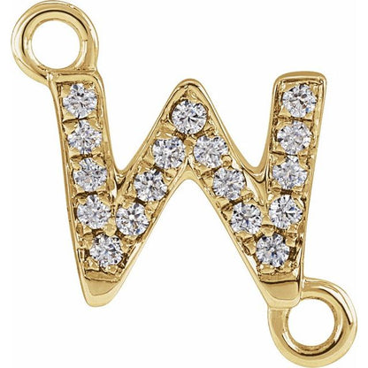 Petite Pavé® .06 CTW Natural Diamond Initial Link
