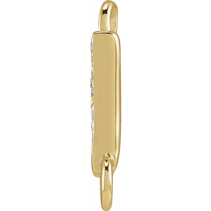 Petite Pavé® .06 CTW Natural Diamond Initial Link