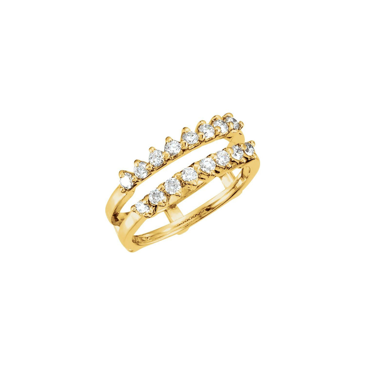 14K Yellow Gold 1/2 CTW Natural Diamond Ring Guard, Style 3