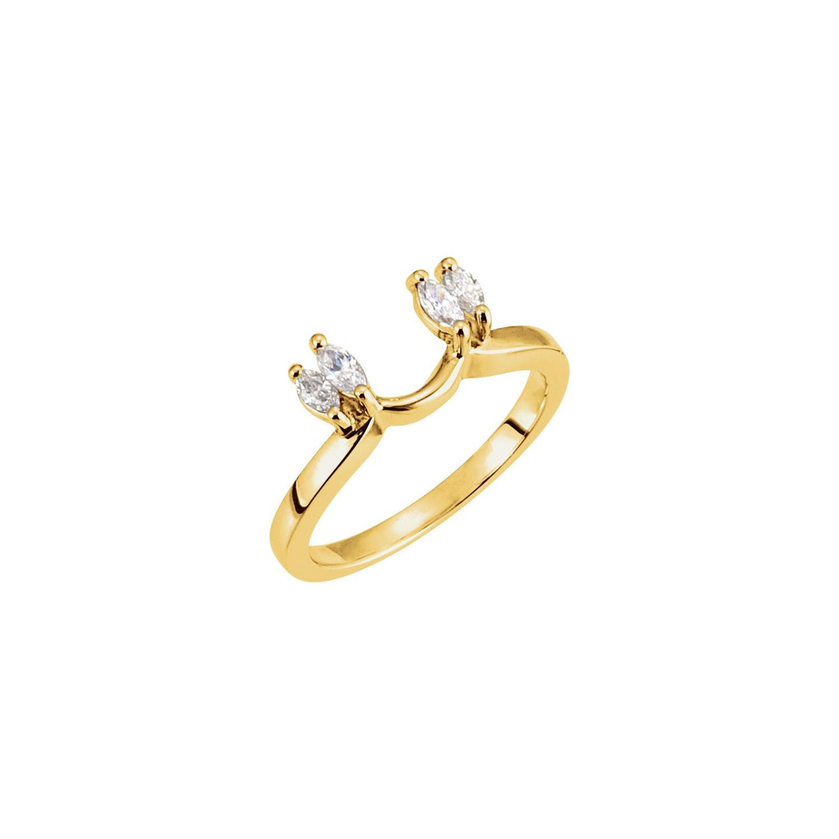 14K Yellow Gold 1/4 CTW Natural Diamond Wrap-Style Ring Enhancer