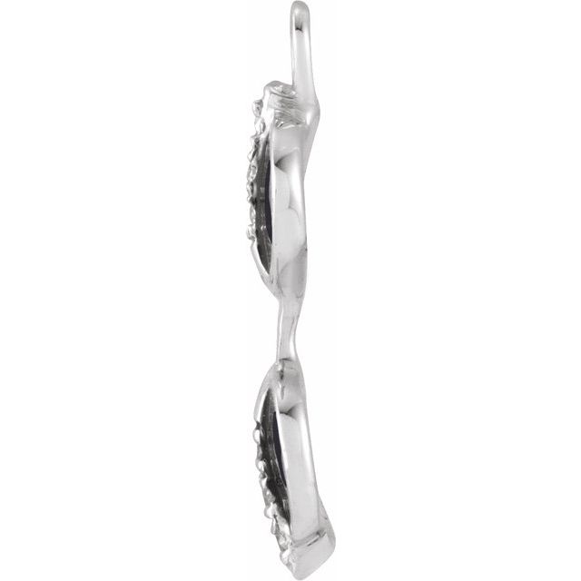 Petite Pavé® .02 CTW Natural Diamond Black Enamel Sunglasses Dangle
