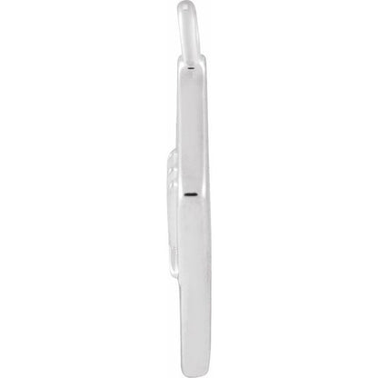 Petite Pavé® .008 CT Natural Diamond Red Heart Enamel Postcard Dangle