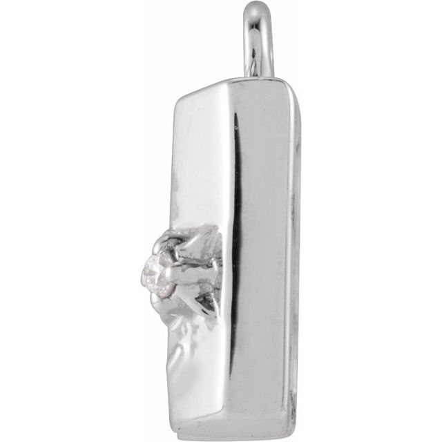 Petite Pavé® .006 CT Natural Diamond Map Dangle