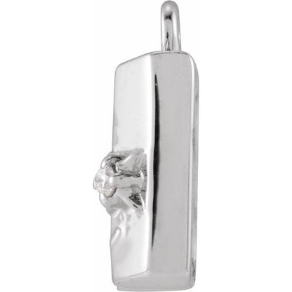 Petite Pavé® .006 CT Natural Diamond Map Dangle