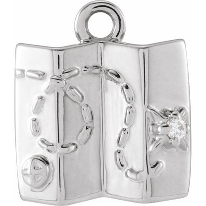 Petite Pavé® .006 CT Natural Diamond Map Dangle
