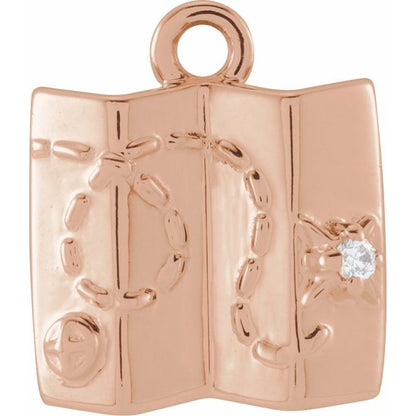 Petite Pavé® .006 CT Natural Diamond Map Dangle