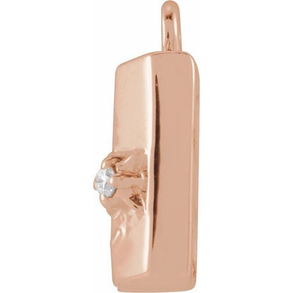 Petite Pavé® .006 CT Natural Diamond Map Dangle