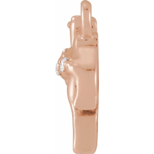 Petite Pavé® .015 CTW Natural Diamond Camel Dangle