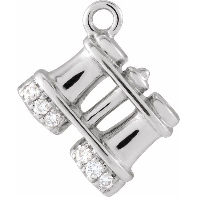 Petite Pavé® .03 CTW Natural Diamond Binoculars Dangle