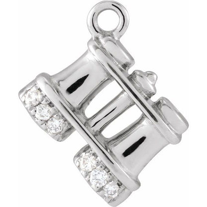 Petite Pavé® .03 CTW Natural Diamond Binoculars Dangle