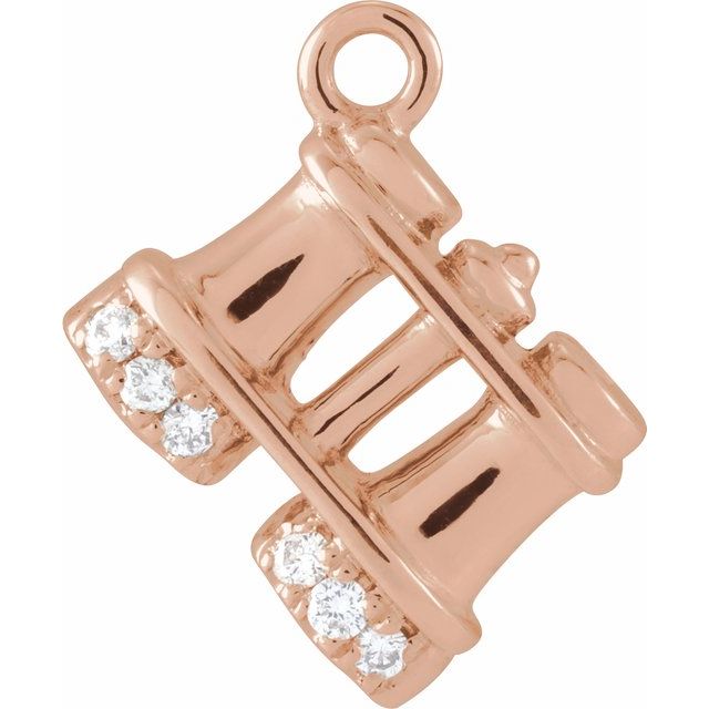 Petite Pavé® .03 CTW Natural Diamond Binoculars Dangle