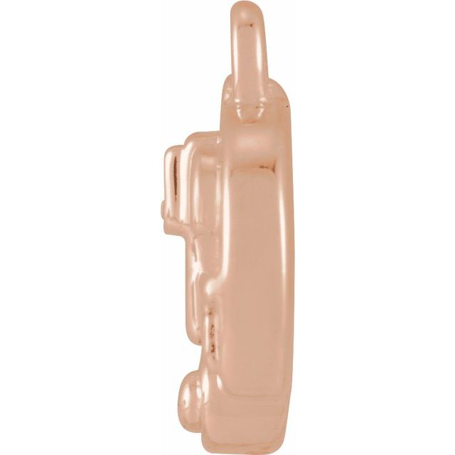 14K Rose Gold Petite Pavé® .005 CT Natural Diamond Camper Dangle
