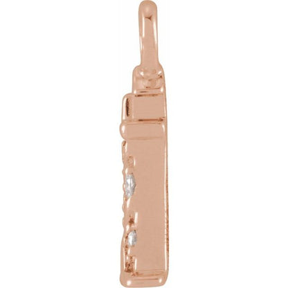 Petite Pavé® .02 CTW Natural Diamond Lighthouse Dangle