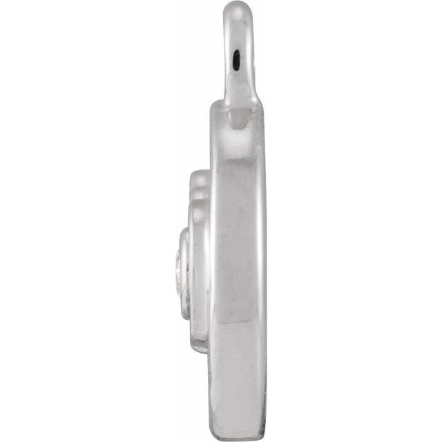 Petite Pavé® .01 CT Natural Diamond Par Avion Stamp Dangle