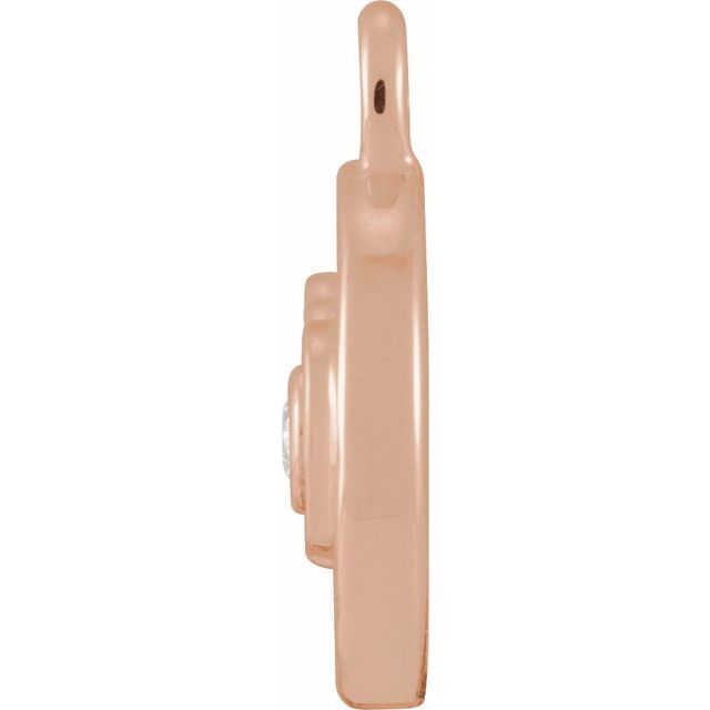 Petite Pavé® .01 CT Natural Diamond Par Avion Stamp Dangle