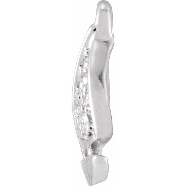 Petite Pavé® .03 CTW Natural Diamond Sailboat Dangle