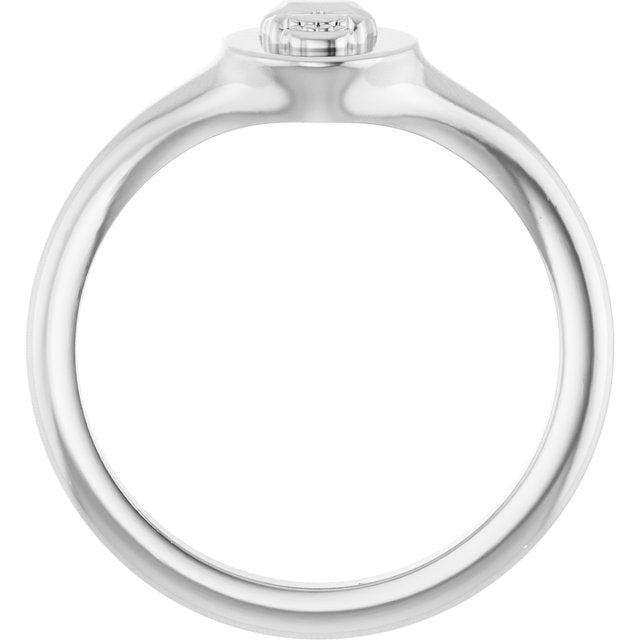 Sterling Silver Skull Signet Ring