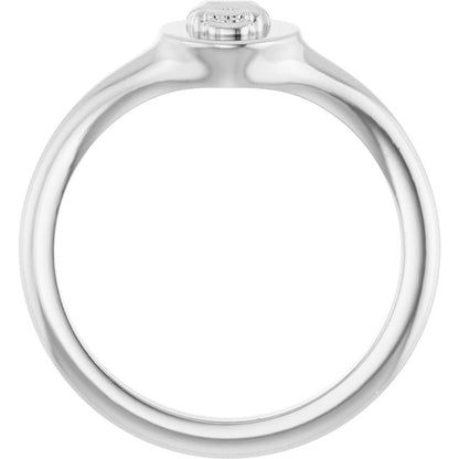 Sterling Silver Skull Signet Ring