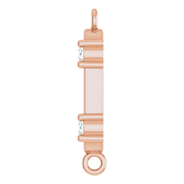 .06 CTW Natural Diamond Link, 4.5 mm x 13.4 mm