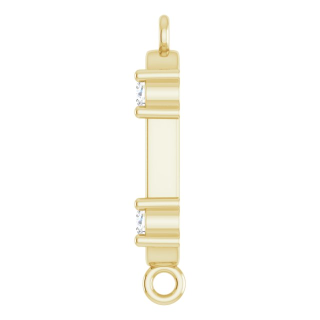 .06 CTW Natural Diamond Link, 4.5 mm x 13.4 mm