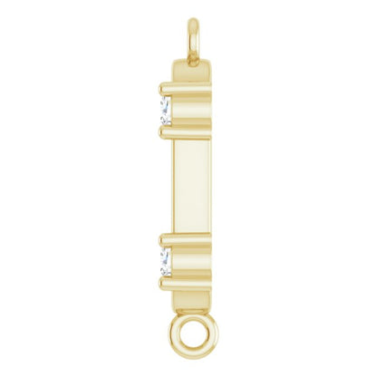 .06 CTW Natural Diamond Link, 4.5 mm x 13.4 mm