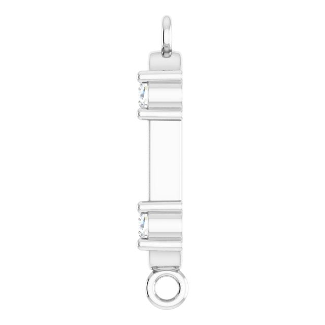 .06 CTW Natural Diamond Link, 4.5 mm x 13.4 mm