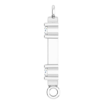 .06 CTW Natural Diamond Link, 4.5 mm x 13.4 mm