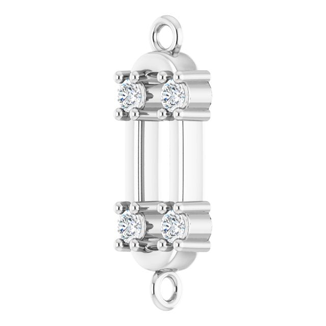 .06 CTW Natural Diamond Link, 4.5 mm x 13.4 mm