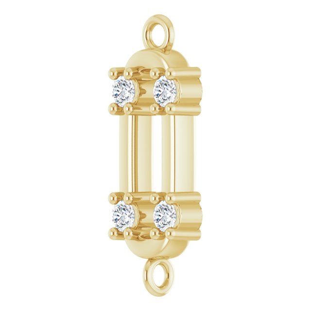 .06 CTW Natural Diamond Link, 4.5 mm x 13.4 mm