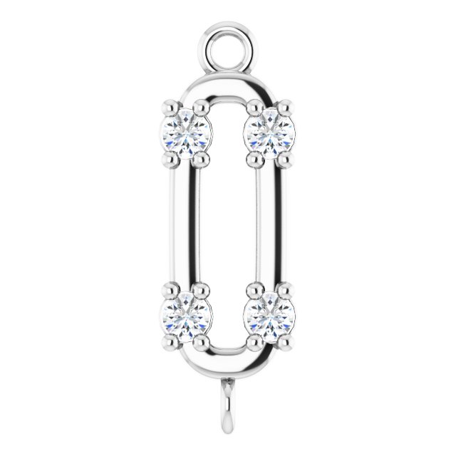 .06 CTW Natural Diamond Link, 4.5 mm x 13.4 mm