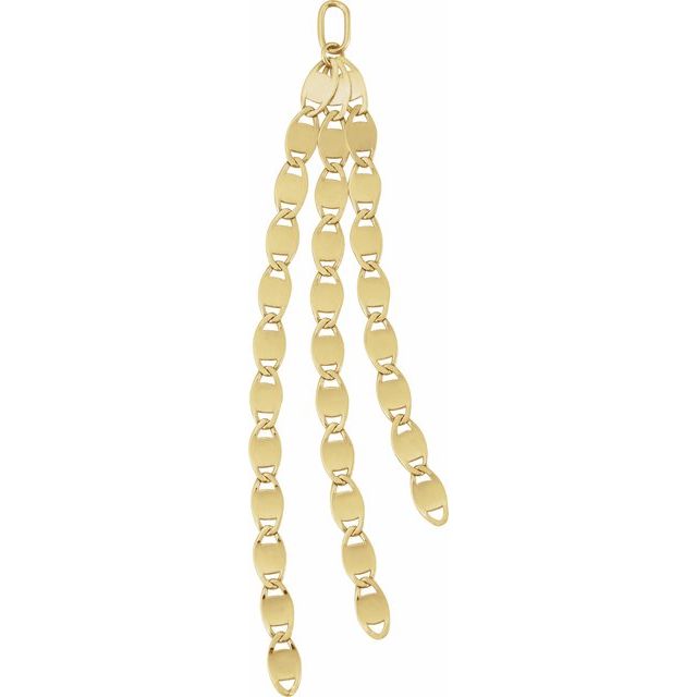 14K Yellow Gold Valentino Trio Chain Dangle