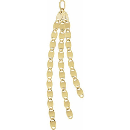 14K Yellow Gold Valentino Trio Chain Dangle