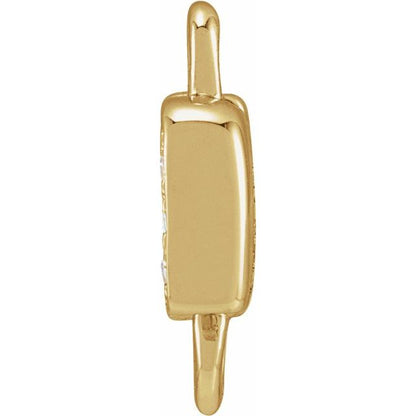 Petite Pavé® .03 CTW Natural Diamond Initial Link
