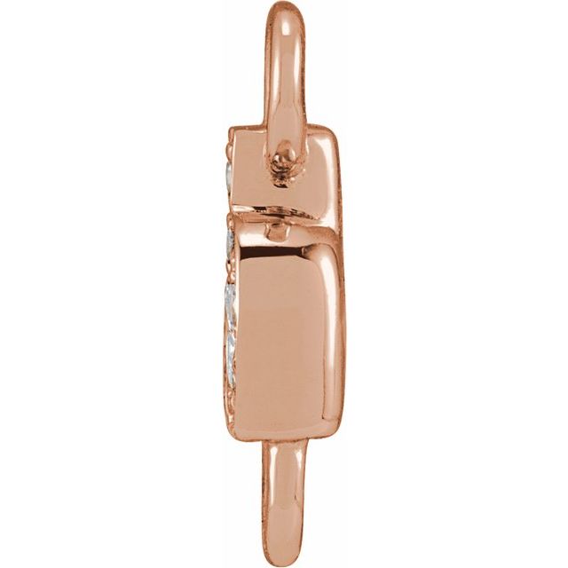 Petite Pavé® .02 CTW Natural Diamond Initial Link