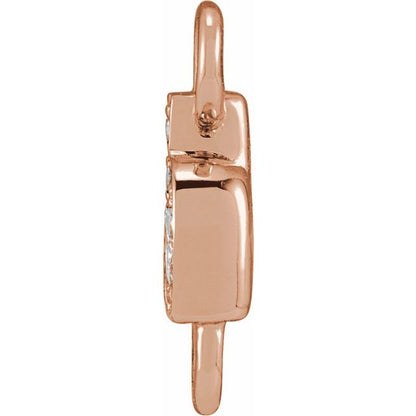 Petite Pavé® .02 CTW Natural Diamond Initial Link