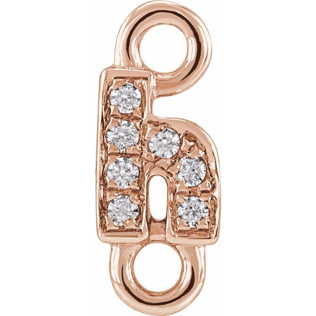 Petite Pavé® .02 CTW Natural Diamond Initial Link