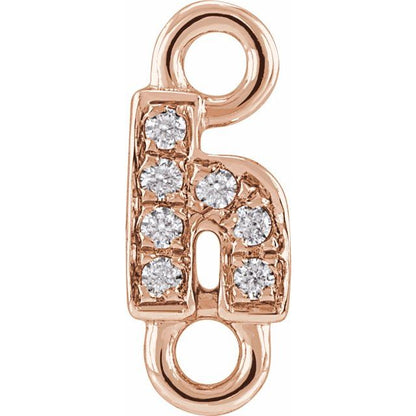 Petite Pavé® .02 CTW Natural Diamond Initial Link