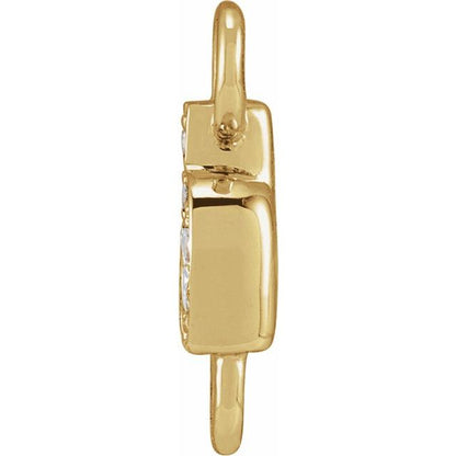 Petite Pavé® .02 CTW Natural Diamond Initial Link