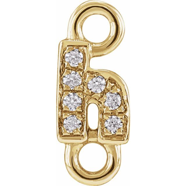 Petite Pavé® .02 CTW Natural Diamond Initial Link